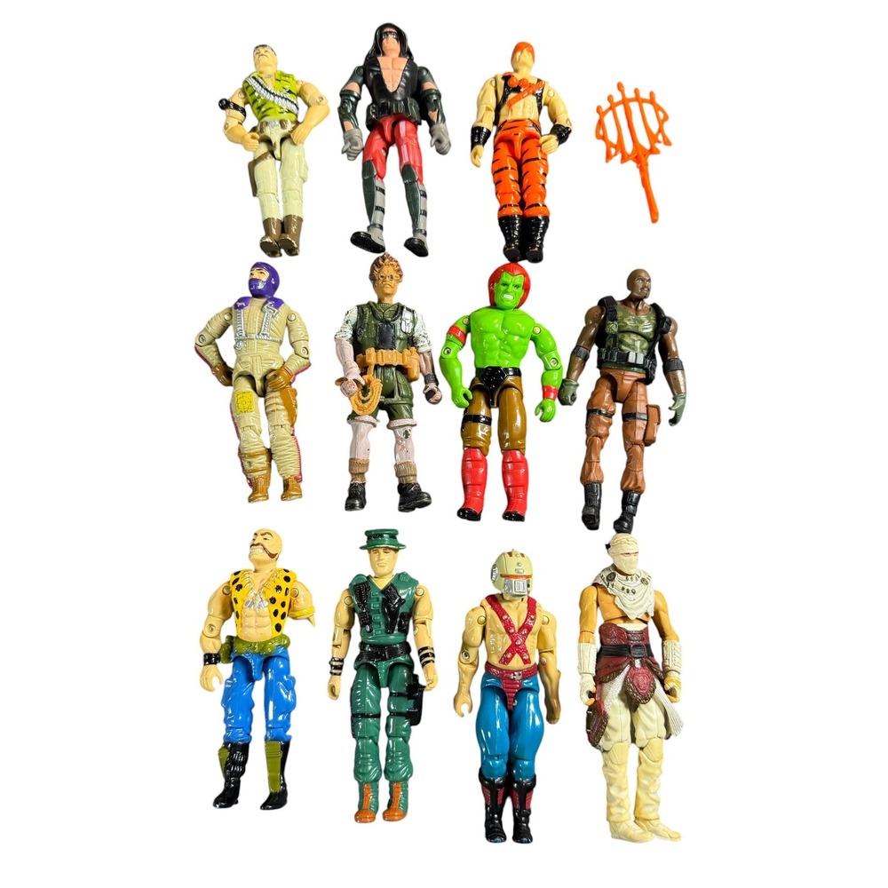 Vintage GI Joe Action Figure Lot 11 Figures & Accessories Military Sci-Fi Mixed